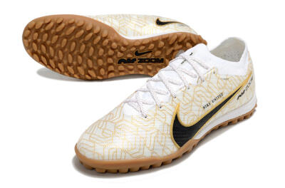 Nike Air Zoom Mercurial Vapor 15 Elite TF Football Shoes - White/Black/Gold