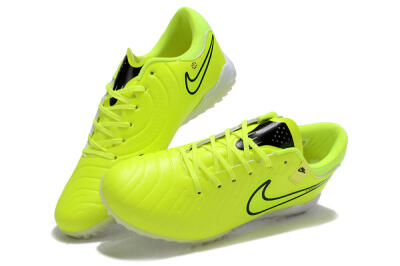 Nike Tiempo Legend 10 Pro TF Football Shoes - Yellow/Black/White