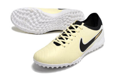 Nike Tiempo Legend 10 Pro TF Football Shoes - Beige/Black/White