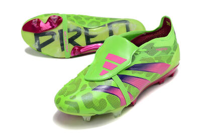 Adidas Predator Elite Foldover Tongue FG Football Boots - Green/Pink/Purple/Yellow
