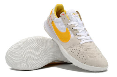 Nike Street Gato IC Football Shoes - Beige/Yellow/White
