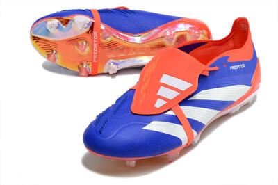 Adidas Predator Elite Foldover Tongue FG Football Boots - Blue/White/Red