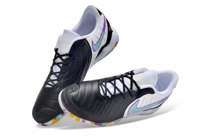 Nike Tiempo Legend 10 Academy IC Football Shoes - Black/White/Blue
