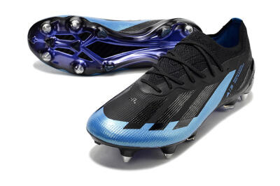 Adidas X Crazyfast.1 SG Football Boots - Silver/Blue/Black/Gold