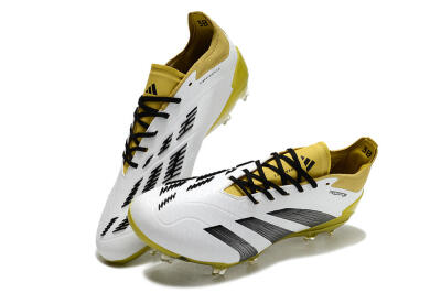 Adidas Predator Accuracy FG Football Boots - White/Black/Yellow