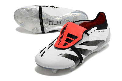 Adidas Predator Elite Foldover Tongue FG Football Boots - White/Black/Red