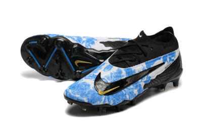 Nike Phantom GX Elite FG Football Boots - Blue/Grey/Black/Gold