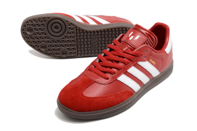 Adidas Samba Messi Indoor TF Football Shoes - Red/White/Brown