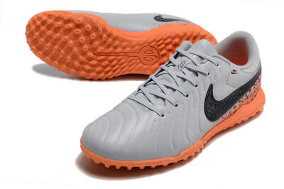 Nike Tiempo Legend 10 Elite TF Football Shoes - Grey/Black/Orange