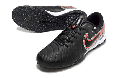 Nike Tiempo Legend 10 Pro TF Football Shoes - Black/Silver/Red
