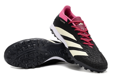 Adidas Predator 24 Elite TF Football Shoes - Black/Beige/Pink