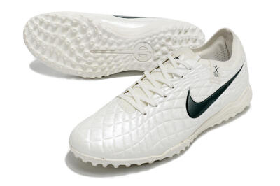 Nike Tiempo Legend 10 Pro TF Football Shoes - White/Green