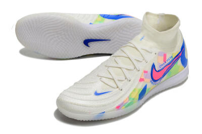 Nike Phantom Luna Elite NU IC Football Shoes - Beige/Blue/Yellow/Pink