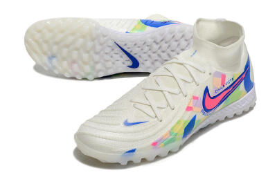 Nike Phantom Luna Elite NU TF Football Shoes - Beige/Blue/Yellow/Pink