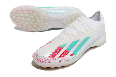 Adidas X Crazyfast.1 TF Football Shoes - White/Red/Jade
