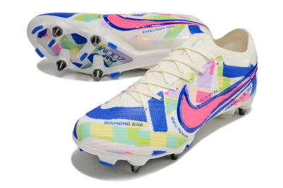 Nike Air Zoom Mercurial Vapor 15 Elite SG Football Boots - Beige/Blue/Yellow/Pink