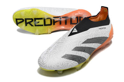 Adidas Predator Accuracy+ FG Football Boots - White/Black/Orange