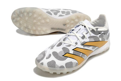 Adidas Predator 24 Elite TF Football Shoes - Black/White/Gold
