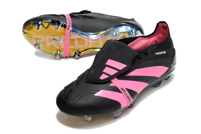 Adidas Predator Elite Foldover Tongue FG Football Boots - Black/Pink/Gold
