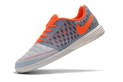 Nike Lunar Gato 2 IC Football Shoes - White/Grey/Orange