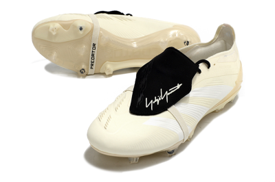 Adidas Predator Elite Foldover Tongue FG Football Boots - Beige/White/Black