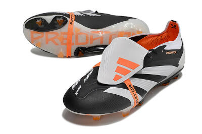 Adidas Predator Elite Foldover Tongue FG Football Boots - White/Black/Orange