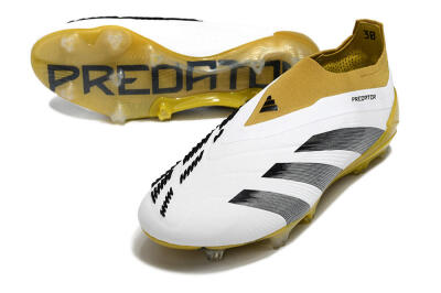 Adidas Predator Accuracy+ FG Football Boots - White/Black/Yellow