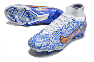 Nike Air Zoom Mercurial Superfly 9 Elite FG Football Boots - White/Blue/Red