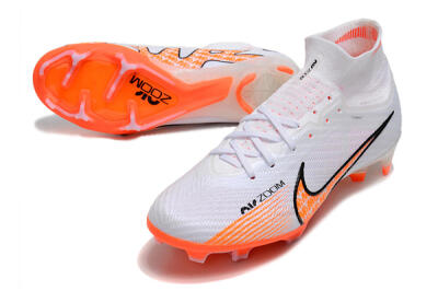 Nike Air Zoom Mercurial Superfly 9 Elite FG Football Boots - White/Orange/Black