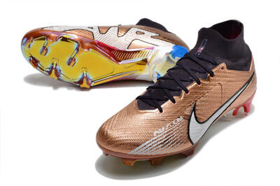 Nike Air Zoom Mercurial Vapor 15 Elite FG Football Boots - Gold/White/Black
