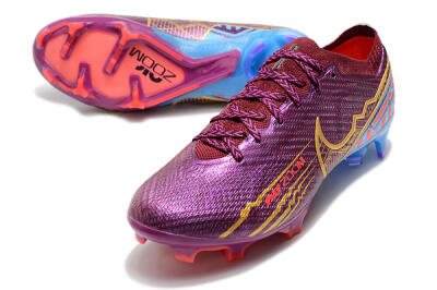 Nike Air Zoom Mercurial Vapor 15 Elite FG Football Boots - Purple/Blue/Gold