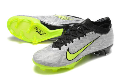 Nike Air Zoom Mercurial Vapor 15 Elite FG Football Boots - Silver/Green