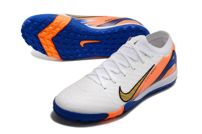 Nike Air Zoom Mercurial Vapor 16 Elite TF Football Shoes - White/Orange/Blue