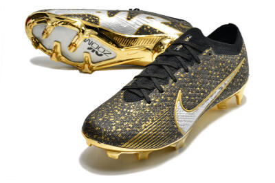 Nike Air Zoom Mercurial Vapor 15 Elite FG Football Boots - Black/Gold/Silver