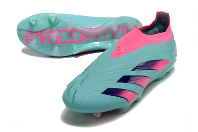 Adidas Predator+ 24 Elite Laceless FG Football Boots - Jade/Pink/Purple