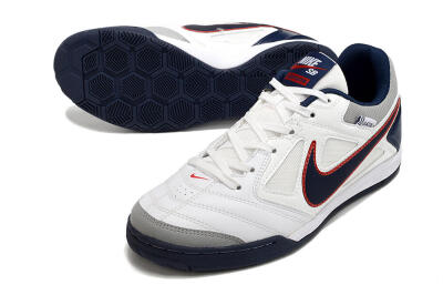 Supre x Nike SB Gato IC Football Shoes - White/Black/Red/Blue