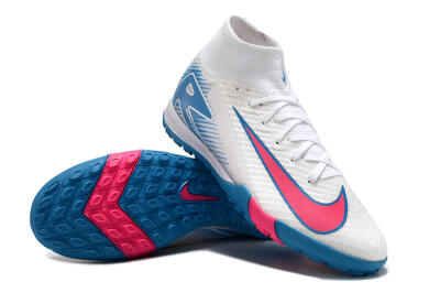 Nike Air Zoom Mercurial Superfly 10 Elite TF Football Shoes - White/Pink/Blue