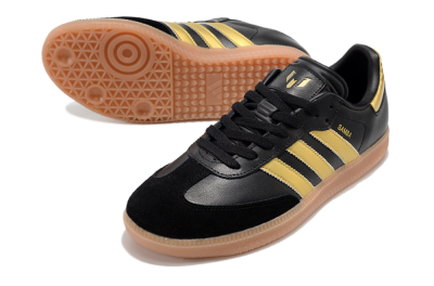 Adidas Samba Messi Indoor IC Football Shoes - Black/Gold/Brown