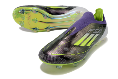 Adidas F50+ Adizero FG Football Boots - Purple/Yellow/Blue