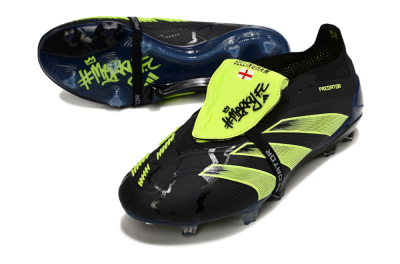 Adidas Predator Elite Foldover Tongue FG Football Boots - Black/Yellow/Blue