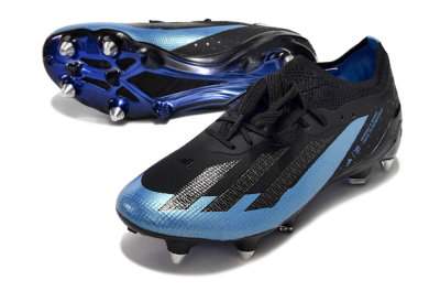 Adidas X Bugatti Crazyfast.1 SG Football Boots - Black/Blue/Silver