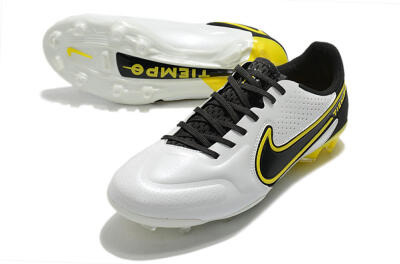 Nike Tiempo Legend 9 Elite FG Football Boots - White/Yellow/Black