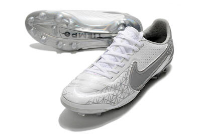 Nike Tiempo Legend 9 Elite FG Football Boots - White/Grey/Silver