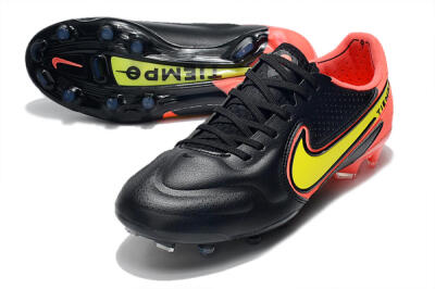 Nike Tiempo Legend 9 Elite FG Football Boots - Black/Yellow/Red