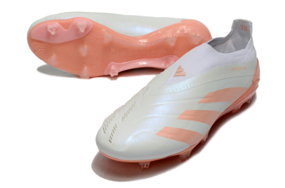 Adidas Predator Elite Laceless FG Football Boots - Beige/white/Orange