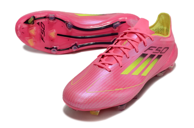 Adidas F50 Adizero FG Football Boots - Pink/Yellow/Black