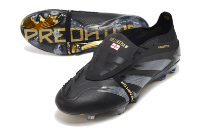 Adidas Predator Elite Foldover Tongue FG Football Boots - Black/Silver/Gold