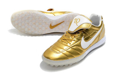 Nike Tiempo Legend 7 Elite R10 TF Football Shoes - Gold/White