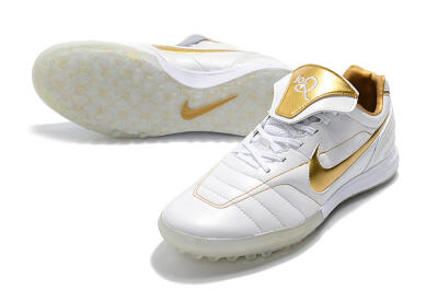 Nike Tiempo Legend 7 Elite R10 TF Football Shoes - White/Gold