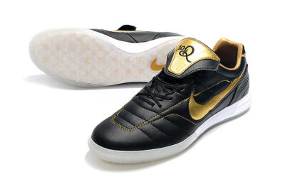 Nike Tiempo Legend 7 Elite R10 IC Football Shoes - Black/Gold/White